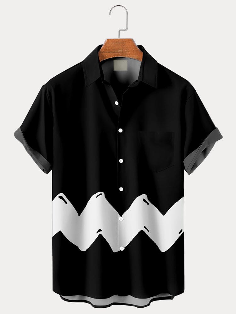 Easter Simple Short Sleeves Shirt Shirts coofandystore Black S 