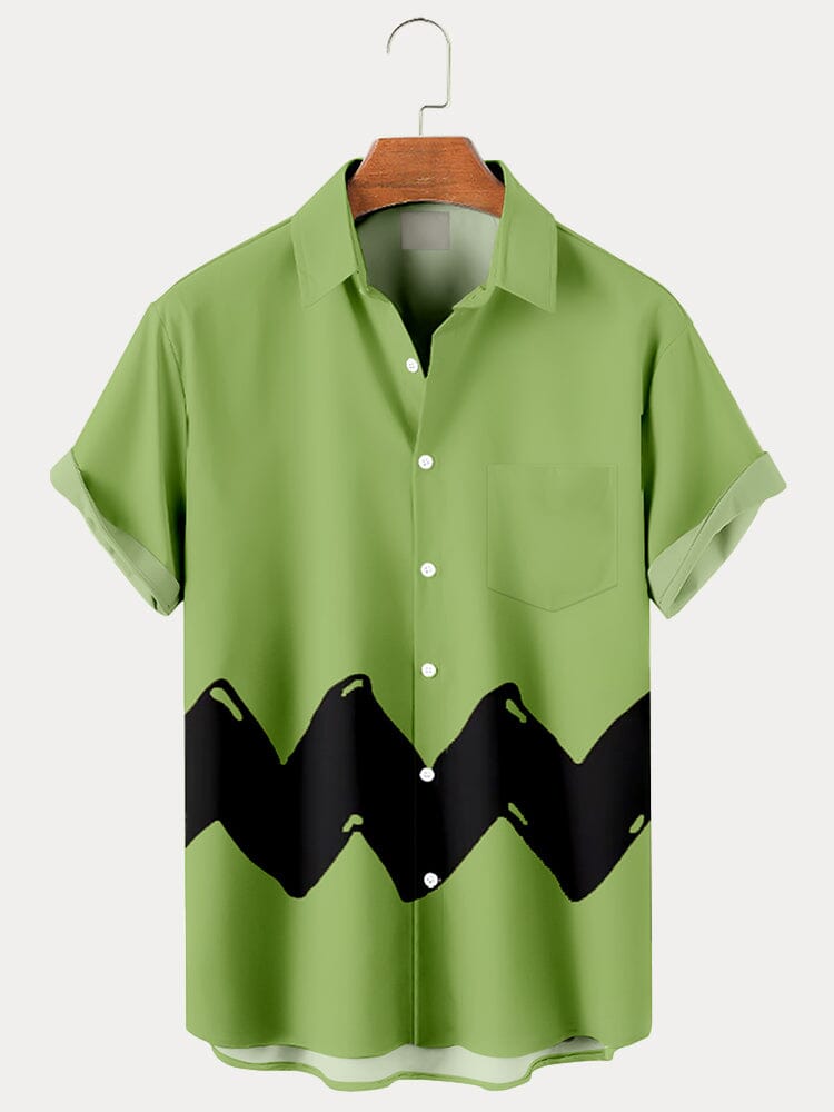 Easter Simple Short Sleeves Shirt Shirts coofandystore Green S 