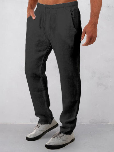 Cotton Solid Color Pants Pants coofandystore Black S 