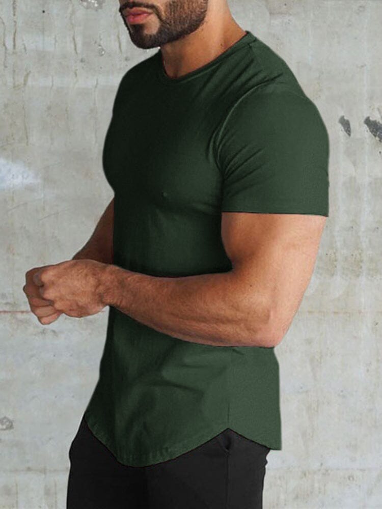Solid Color Quick Dry Gym T-shirt T-Shirt coofandystore Army Green S 