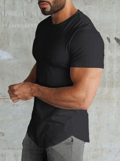 Solid Color Quick Dry Gym T-shirt T-Shirt coofandystore Black S 