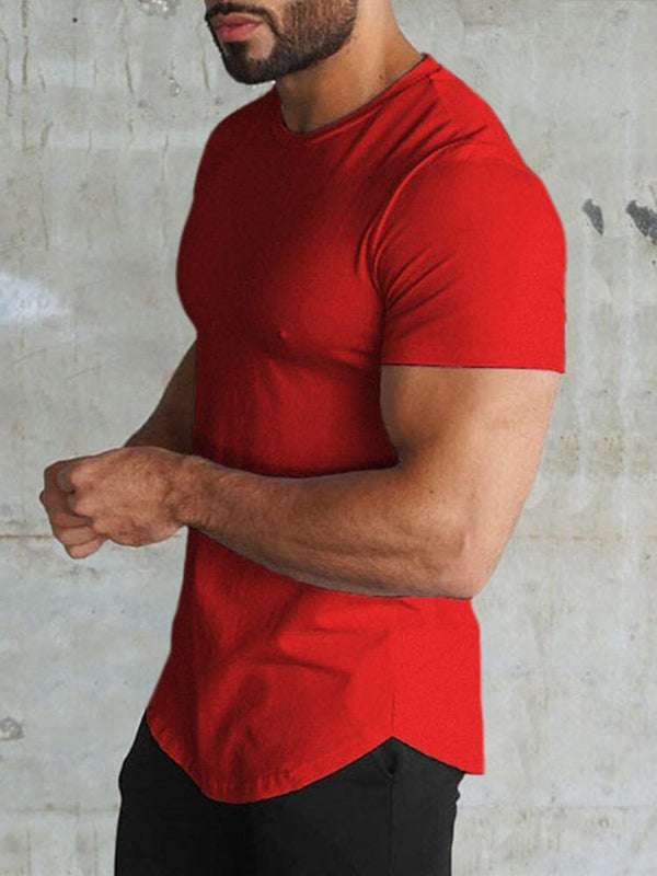 Solid Color Quick Dry Gym T-shirt T-Shirt coofandystore Red S 