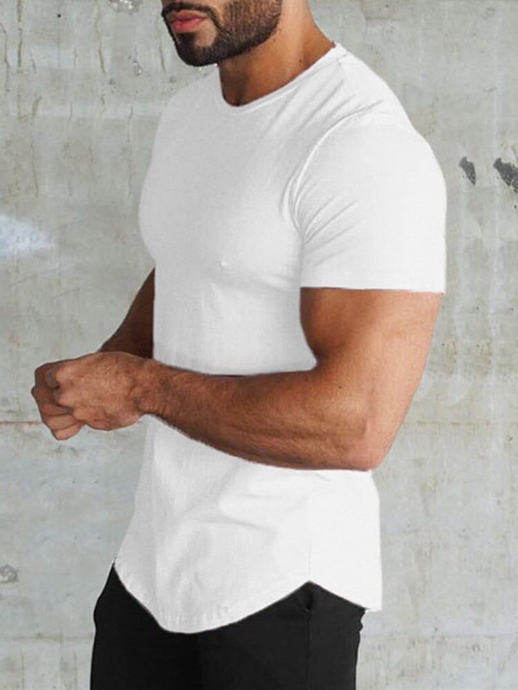 Solid Color Quick Dry Gym T-shirt T-Shirt coofandystore White S 