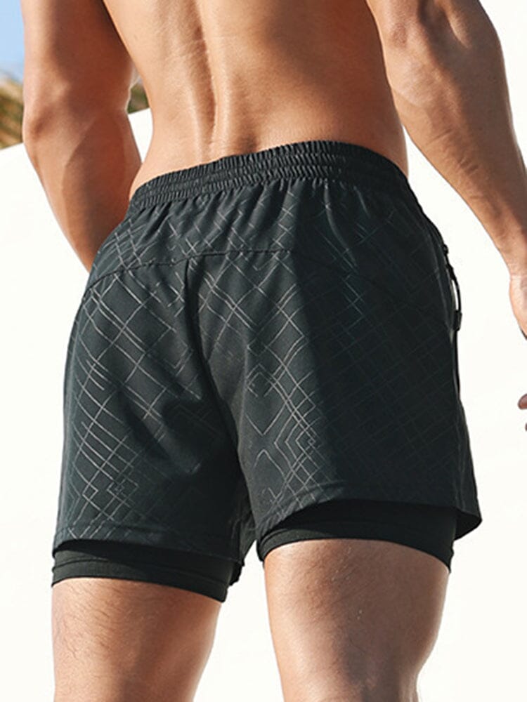 Quick-drying Double Layers Sports Beach Shorts Shorts coofandystore 