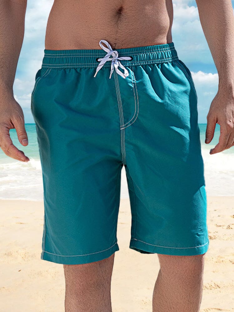 Quick-drying Classic Solid Shorts Shorts coofandystore Peacock Blue M 