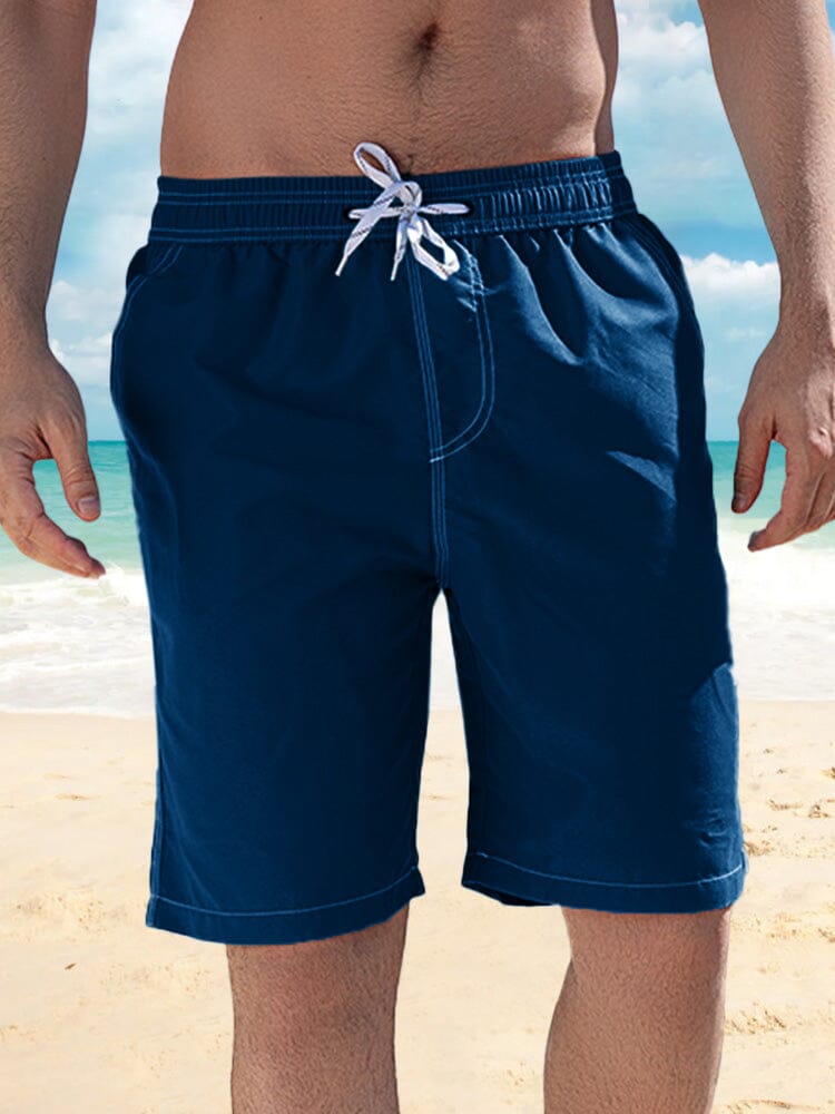 Quick-drying Classic Solid Shorts Shorts coofandystore Navy Blue M 