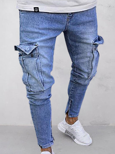 Casual Pocket Slim Fit Jeans Pants coofandystore 