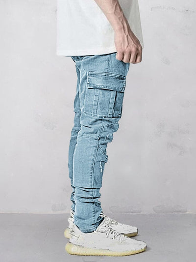 Casual Multi Pockets Jeans Pants coofandystore 