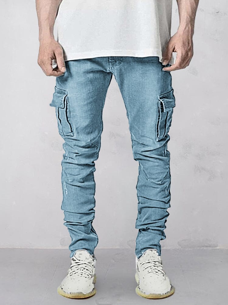 Casual Multi Pockets Jeans Pants coofandystore 