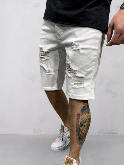 Stylish Torn Denim Shorts Shorts coofandystore 