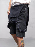 Torn Denim Overalls Shorts Shorts coofandystore 