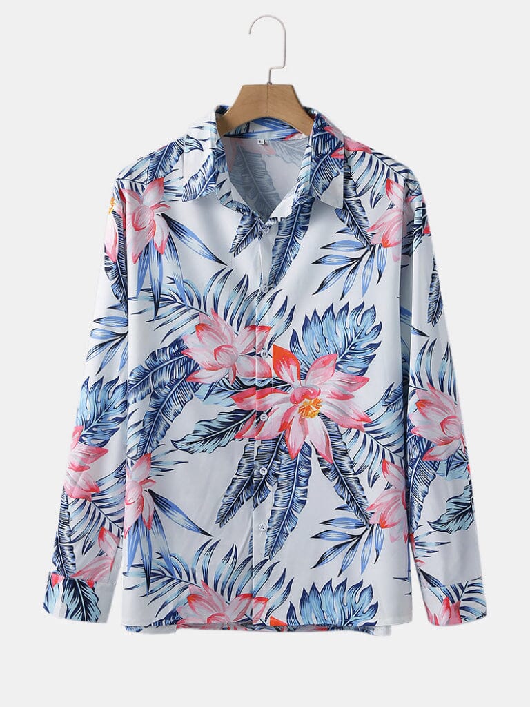 Casual Printed Long Sleeves Beach Shirt Shirts coofandystore 