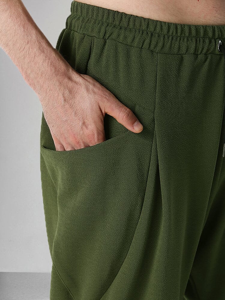 Casual Solid Sports Drop Crotch Pants Pants coofandystore 