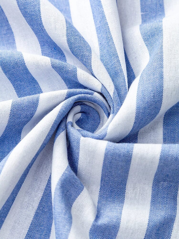 Cotton Linen Striped Shirt Shirts & Polos coofandystore 
