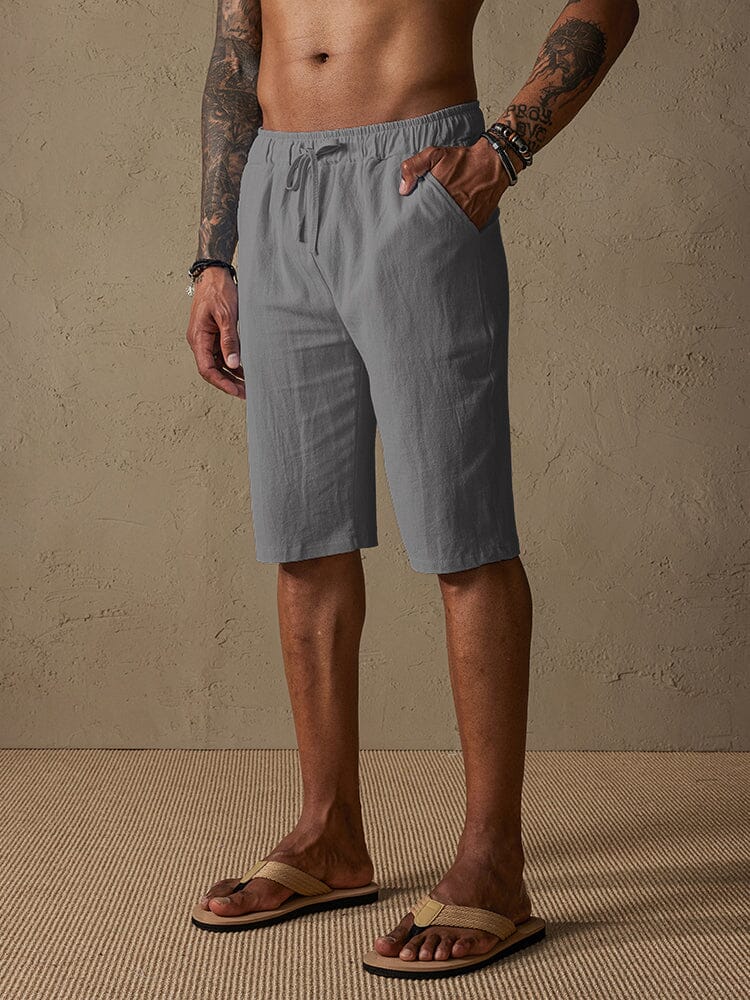 Casual Cotton Drawstring Shorts Shorts coofandystore Grey S 
