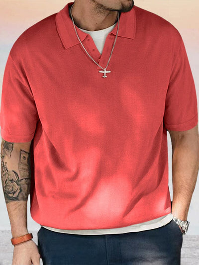 Vintage Solid Polo Shirt Polos coofandystore Rose Red S 