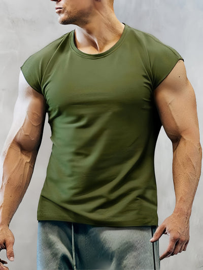 Solid Gym Workout Tank Top Tank Tops coofandystore Army Green S 
