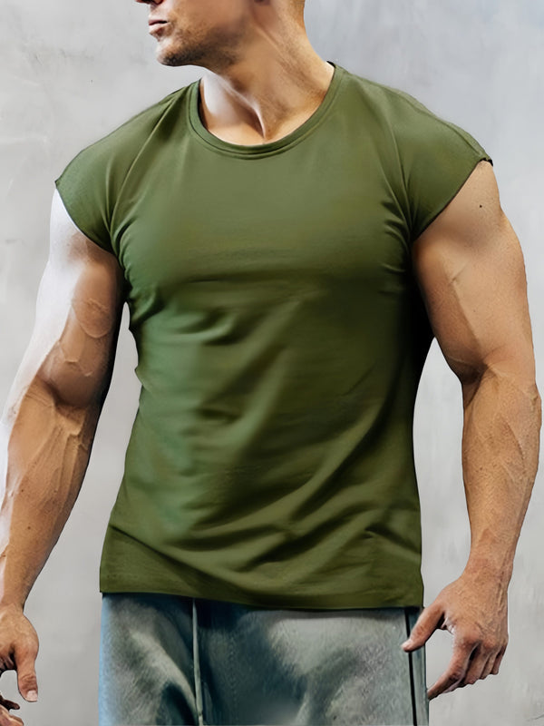 Solid Gym Workout Tank Top Tank Tops coofandystore Army Green S 