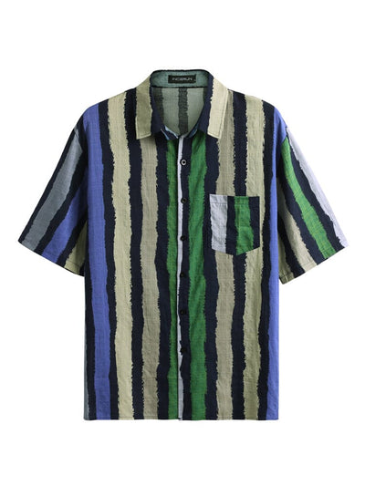 Cozy Stripe Cotton Beach Shirt Shirts coofandystore 