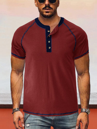 Short Sleeve Work Shirt Shirts & Polos coofandystore Wine Red S 