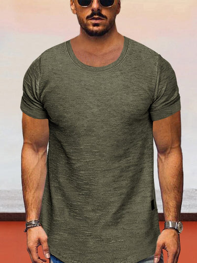 Classic Solid Loose Fit T-shirt T-Shirt coofandystore Army Green S 