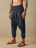 Casual Linen Style Loose Pants Pants coofandystore Black M 