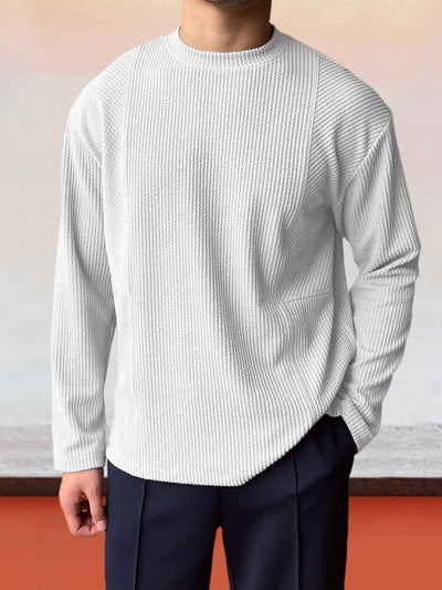 Simple Knit Round Neck Bottoming Shirt Shirts coofandystore 