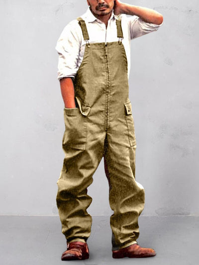 Loose Overalls Pants with Pockets Pants coofandystore Yellow S 