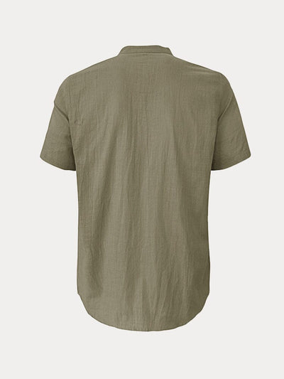 Cozy Solid Cotton Linen Button Shirt Shirts coofandystore 