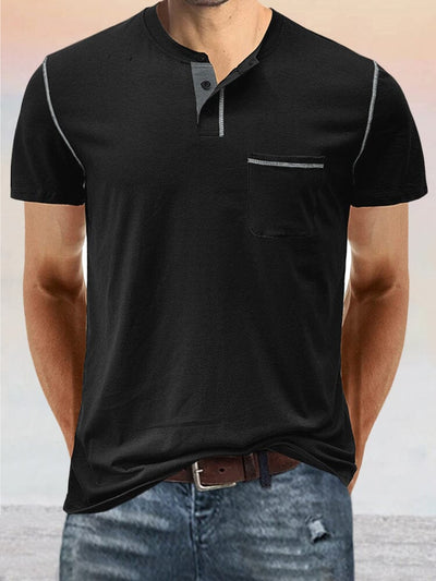 Casual Button Shirt with Pocket Shirts coofandystore Black S 