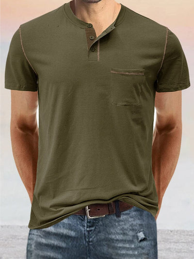 Casual Button Shirt with Pocket Shirts coofandystore Green S 
