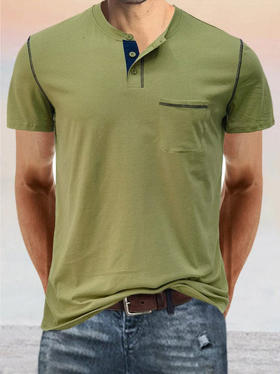 Casual Button Shirt with Pocket Shirts coofandystore Light Green S 