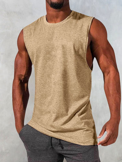 Classic Casual Gym Sports Tank Top Tank Tops coofandystore Apricot S 