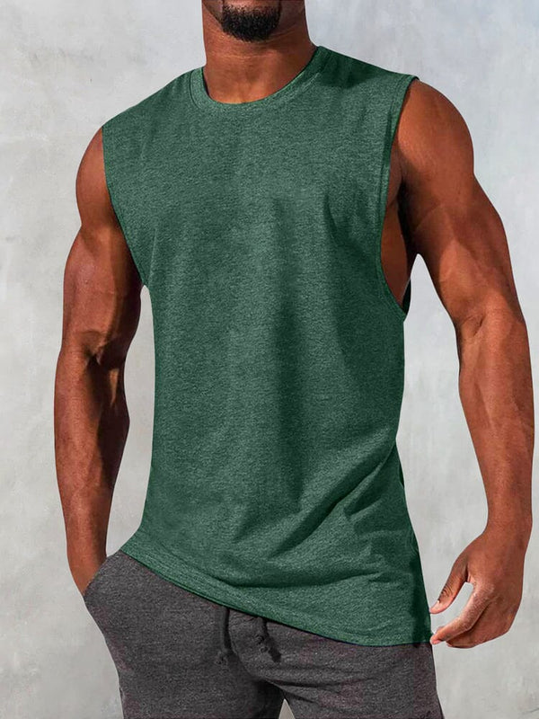 Classic Casual Gym Sports Tank Top Tank Tops coofandystore Green S 