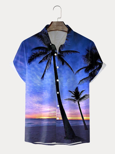Short Sleeve Printed Beach Shirt Shirts coofandystore PAT21 S 