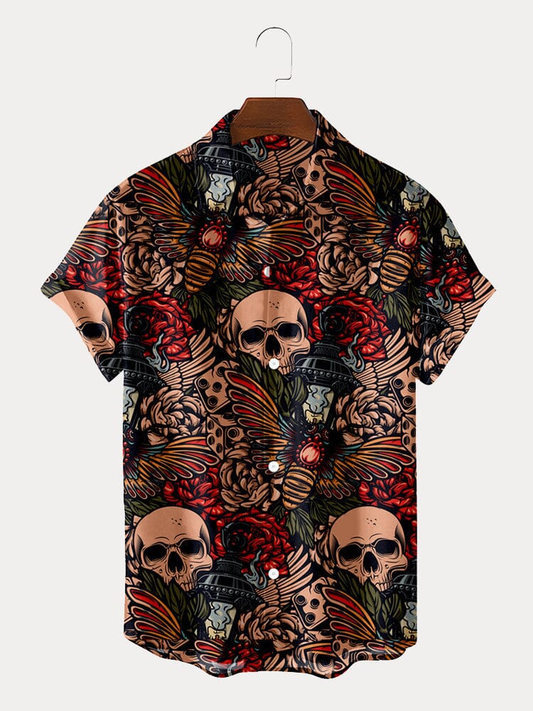 Printed Short Sleeve Beach Shirt Shirts coofandystore PAT7 S 