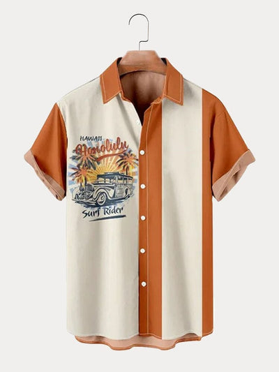 Short Sleeve Print Shirt Shirts coofandystore PAT23 S 