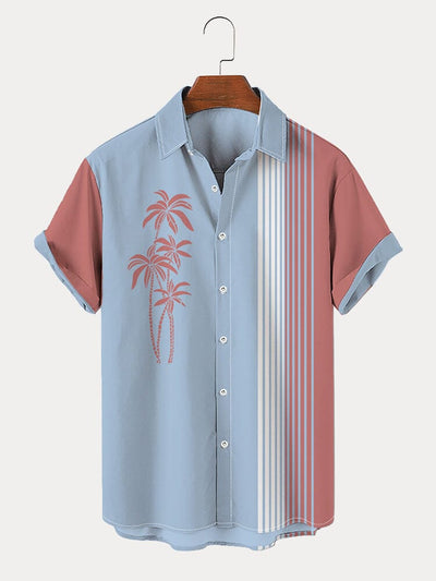 Print Hawaiian Style Short Sleeve Shirt Shirts coofandystore PAT33 S 