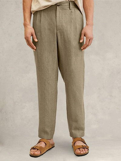 Cozy Solid Cotton Linen Pants Pants coofandystore Khaki M 