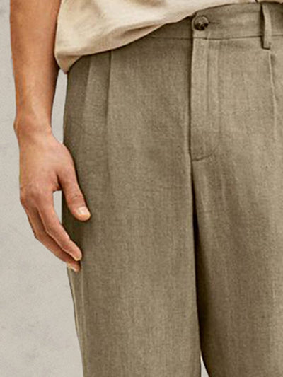 Cozy Solid Cotton Linen Pants Pants coofandystore 