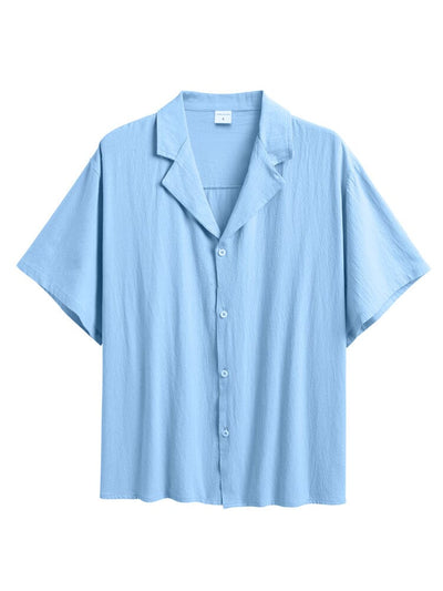 Casual Cotton Linen Lapel Shirt Shirts coofandystore 