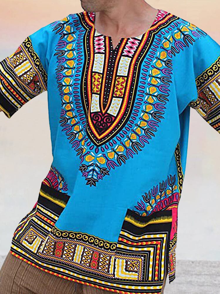 Cozy Ethnic style Printed Shirt Shirts coofandystore PAT10 XS 