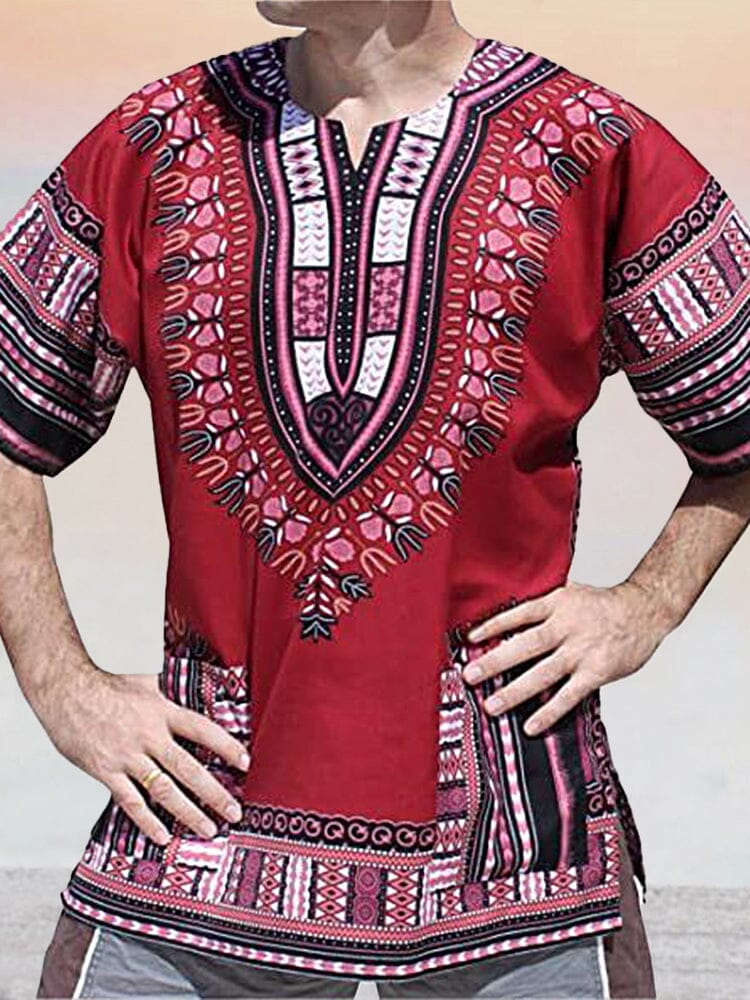 Cozy Ethnic style Printed Shirt Shirts coofandystore PAT5 XS 