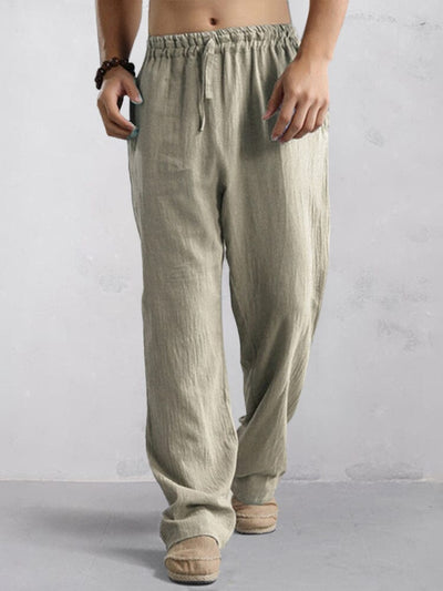 Cotton Linen Loose Fit Casual Pants Pants coofandystore Khaki S 