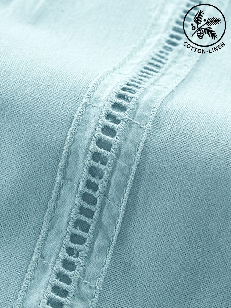 Cotton Linen Short Sleeve Casual Shirt Shirts coofandystore 