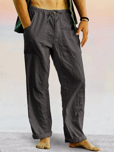Casual Cotton Linen Multi-color Pants Pants coofandystore Dark Grey S 
