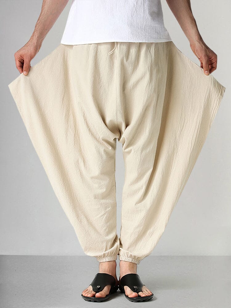 Casual Cotton Linen Carrot Pants Pants coofandystore Khaki S 