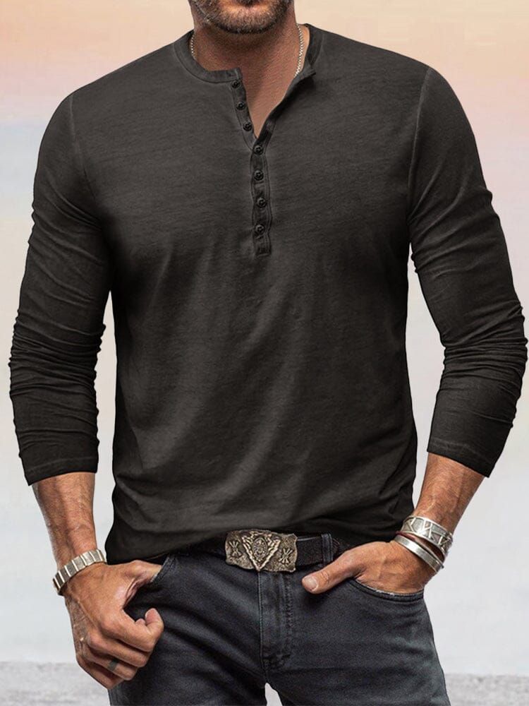 Cotton Long Sleeve Slim Fit Shirt Shirts coofandystore Dark Grey S 