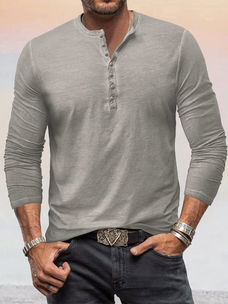 Cotton Long Sleeve Slim Fit Shirt Shirts coofandystore Light Grey S 