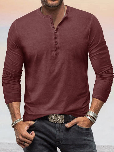 Cotton Long Sleeve Slim Fit Shirt Shirts coofandystore Red S 
